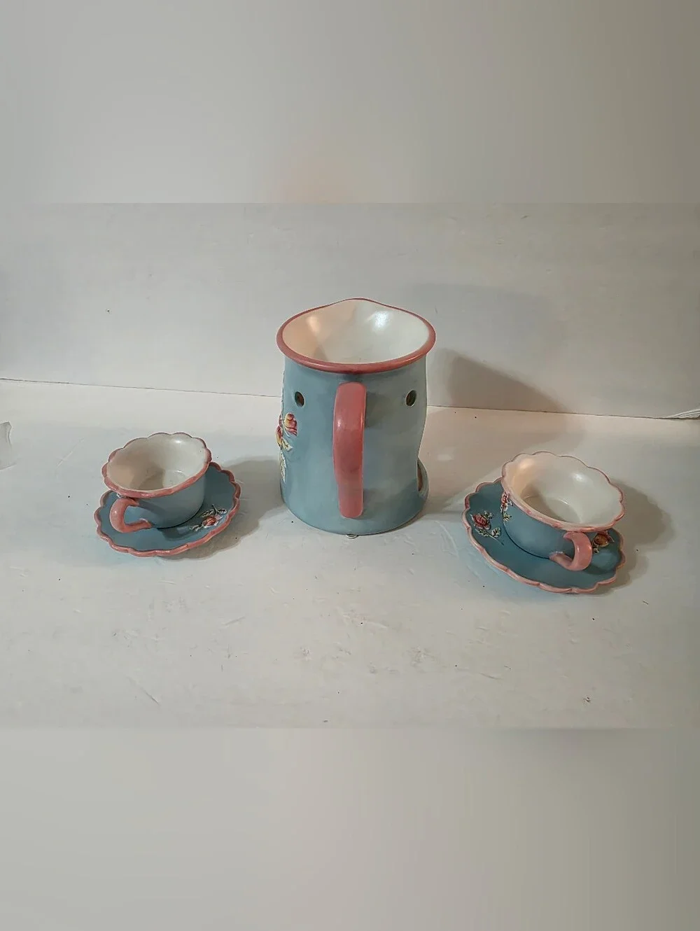 Yankee Candle Cottage Floral Wax Warmer Set 2003 Retired NWT